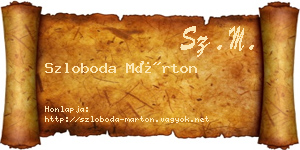 Szloboda Márton névjegykártya