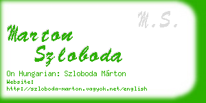 marton szloboda business card